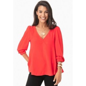 Tucker Nuck Hollis Blouse in Poppy Red